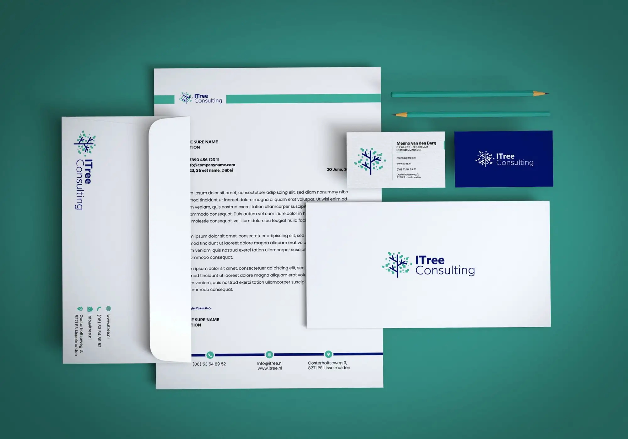 A complete brand identity design system — logo, colour palette, typography and brand guidelines laid out across a page, the kind of package that determines how much brand identity design costs