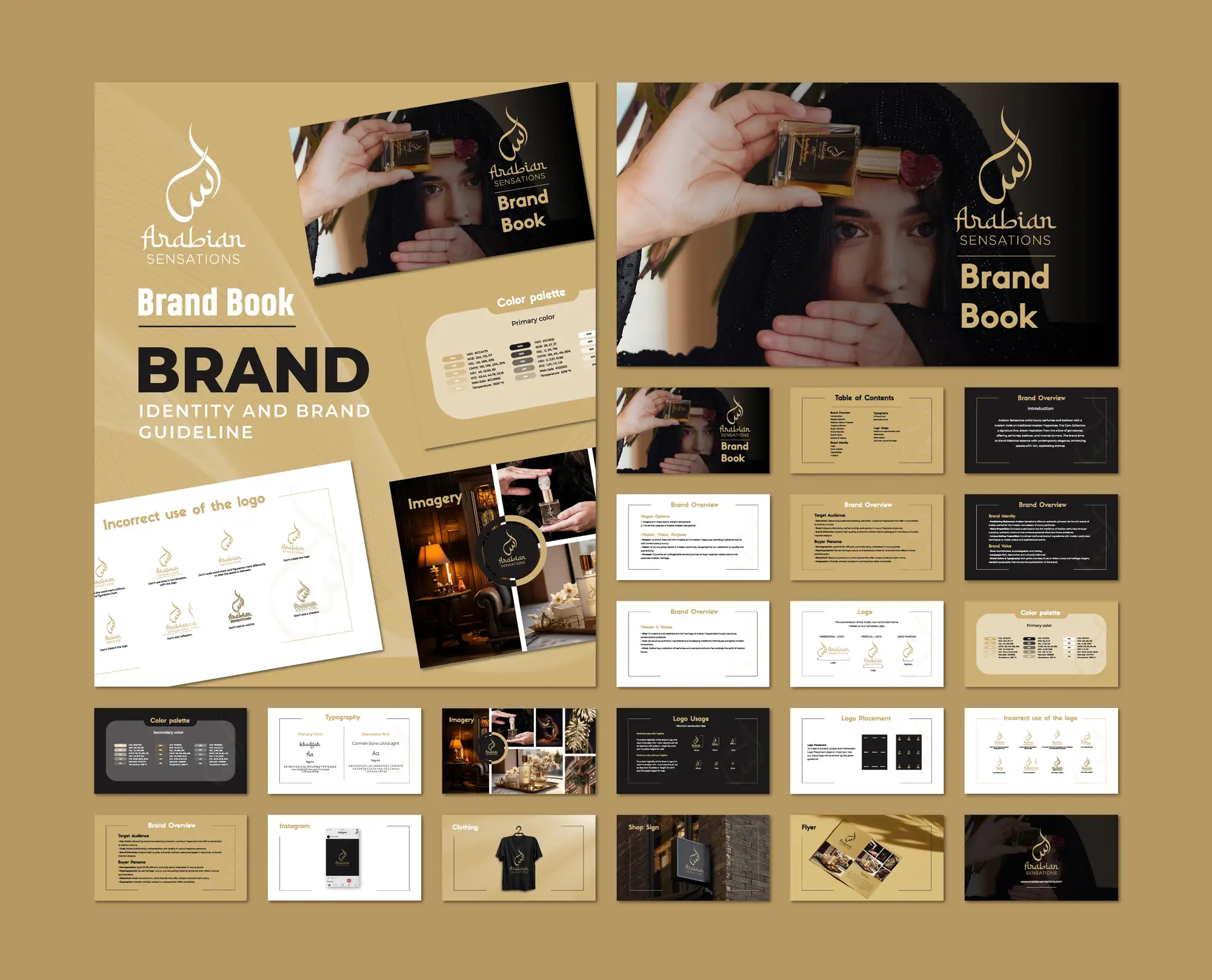 FRPROTECH brand identity project showing a brand typography system with a heading typeface and a body typeface paired together across brand guidelines