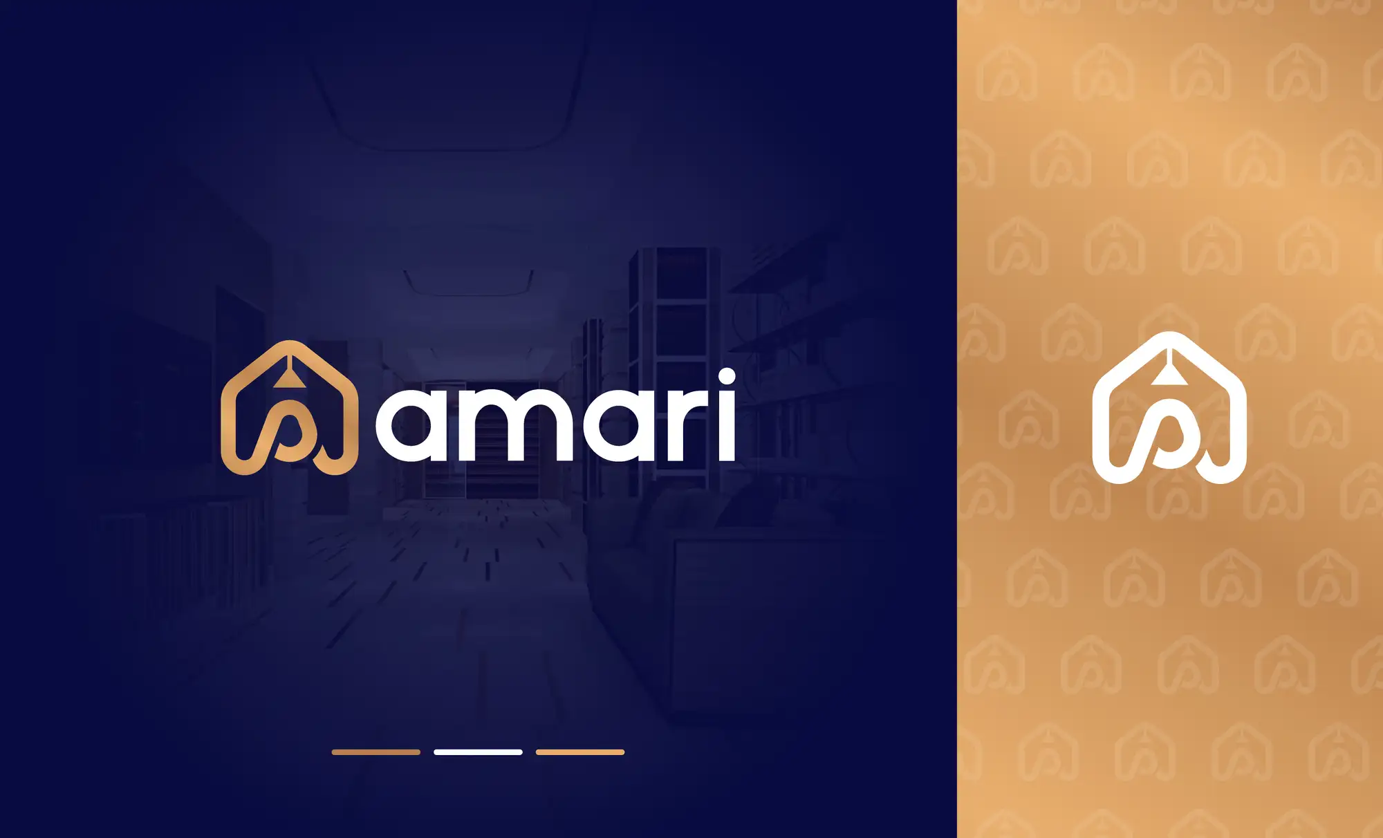 A refined interior design studio logo designed by FRPROTECH — an elegant typographic mark in warm neutral tones — an example of logo design for interior designers that signals taste and quality across a website, an Instagram grid, proposals and a social avatar in 2026