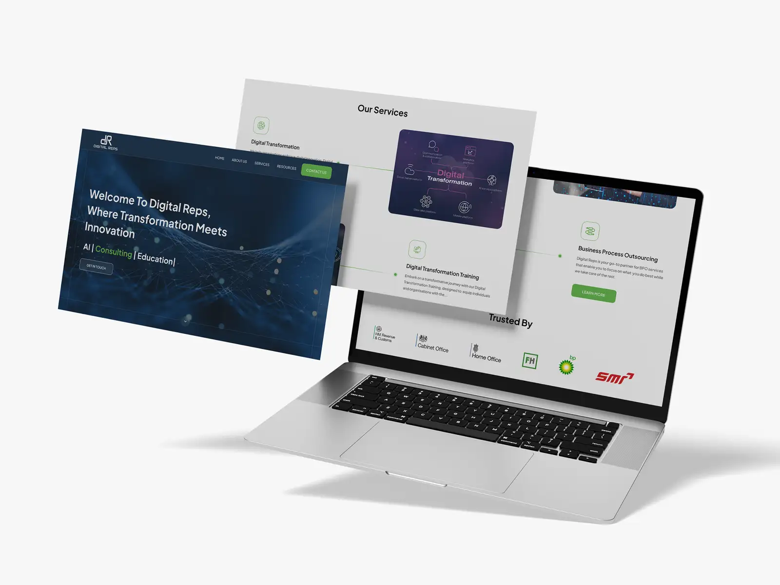 FRPROTECH web development project, a marketing agency website built and launched for a client