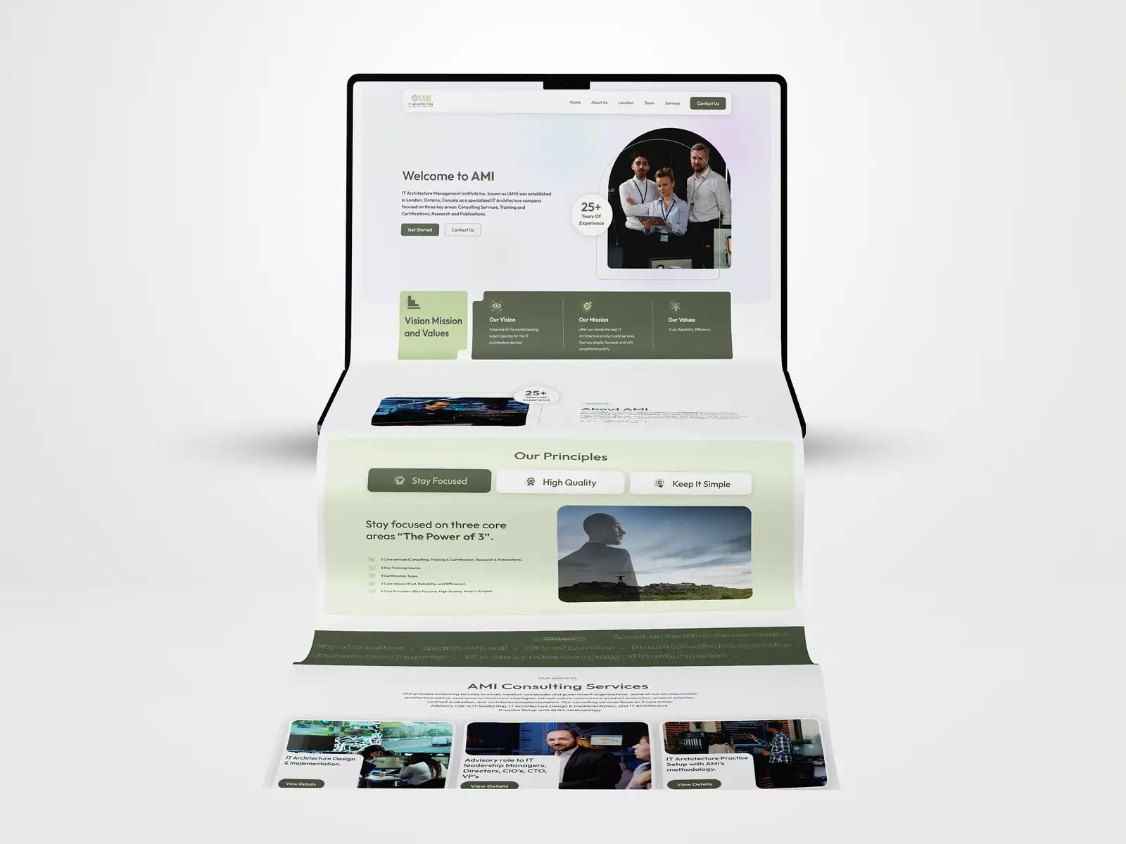 FRPROTECH website development project shown in a browser, where a clean, memorable domain name in the address bar points visitors to the finished site