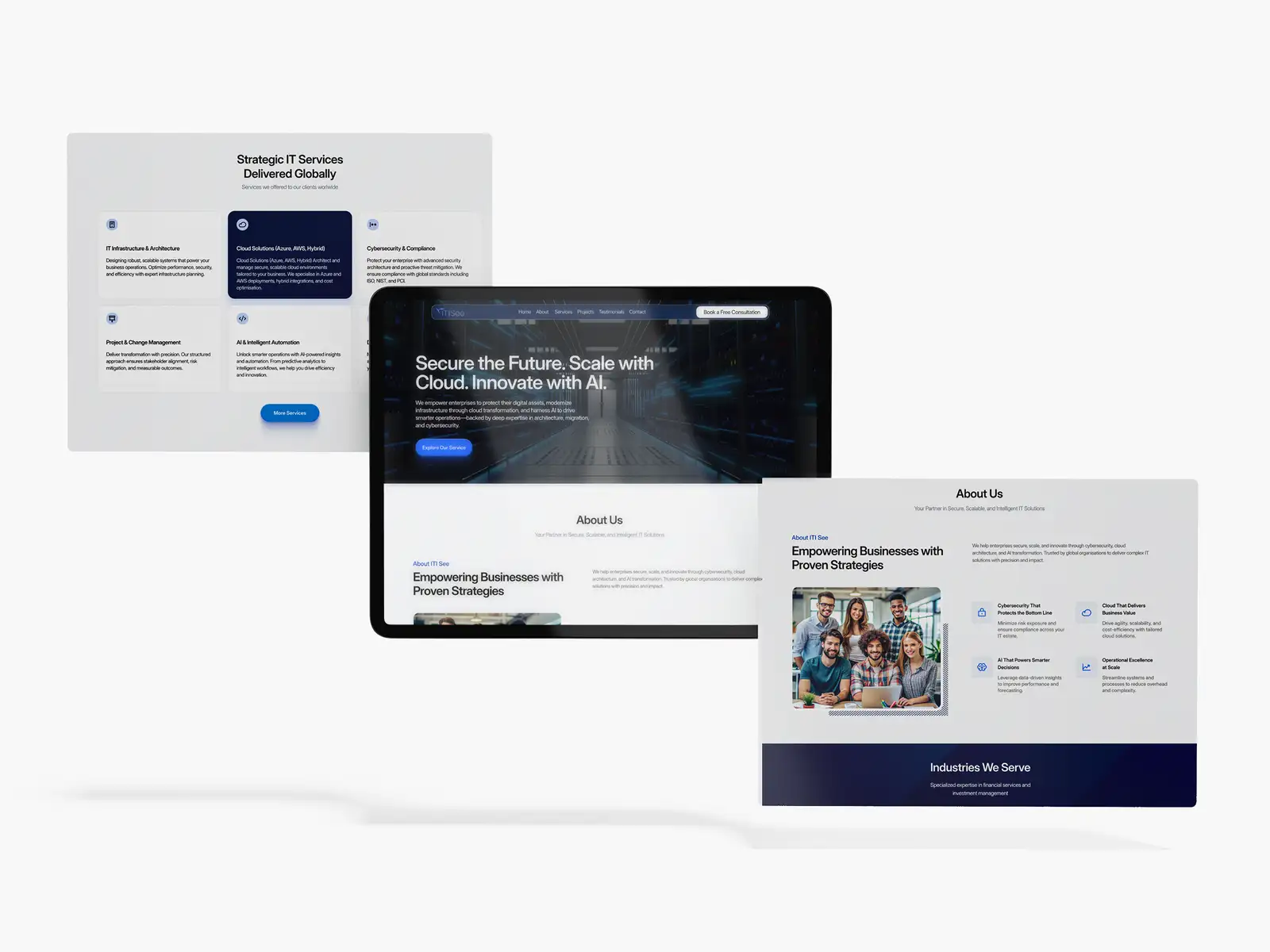 FRPROTECH UI/UX and product design project showing a clearly structured web interface with logical navigation and organised content, an example of strong information architecture