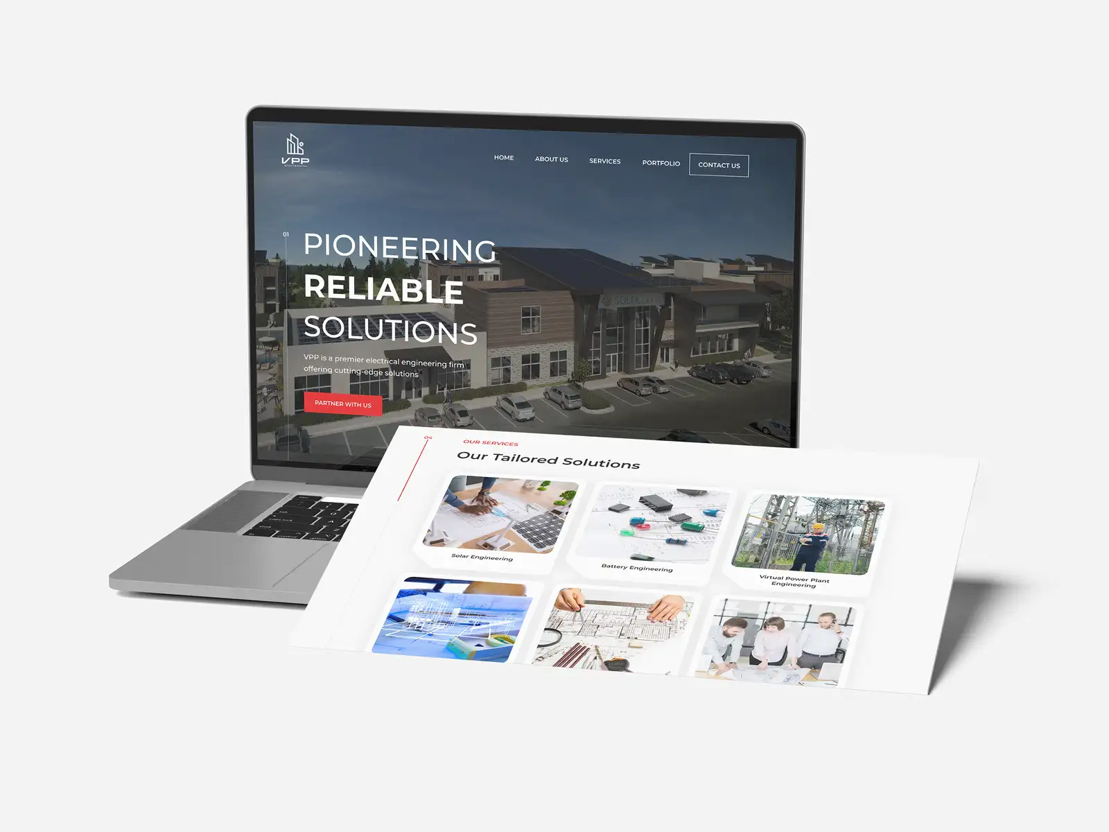 FRPROTECH website development project showing a professional business website built and launched on schedule across desktop and mobile screens